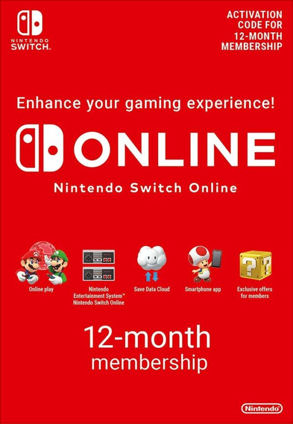 Nintendo Switch Online 12 mois