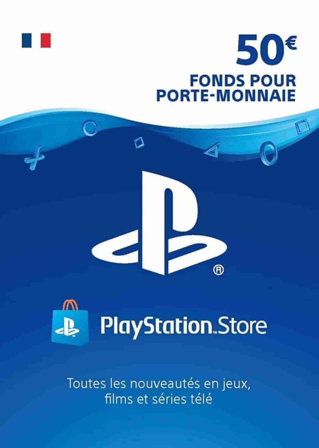 Carte PSN 50€ FR PlayStation Network 50 euro Livraison instant