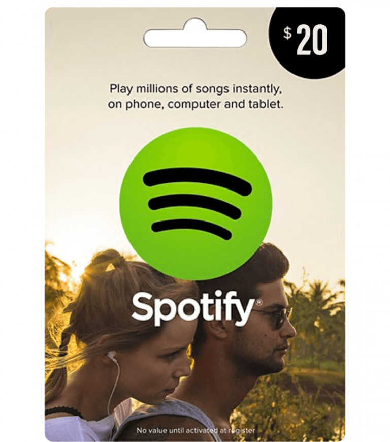 Carte Spotify Premium 20 USD