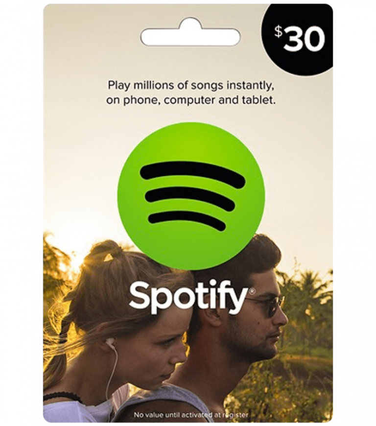 Carte Spotify Premium 30 USD