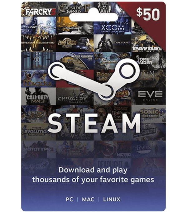 Carte Steam 50$