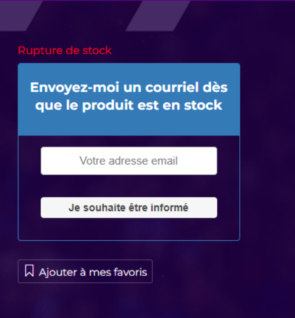 Découvrir que faire lorsqu'un produit est en rupture
